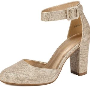 NWT Dream Paris gold glitter high heels. Size 9.5.